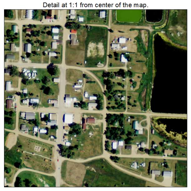 Mercer, North Dakota aerial imagery detail