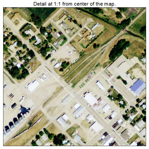 Milnor, North Dakota aerial imagery detail