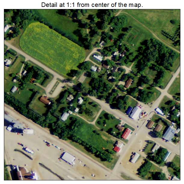 Milton, North Dakota aerial imagery detail