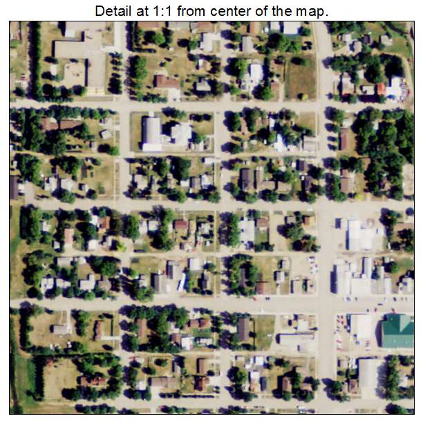 Minto, North Dakota aerial imagery detail