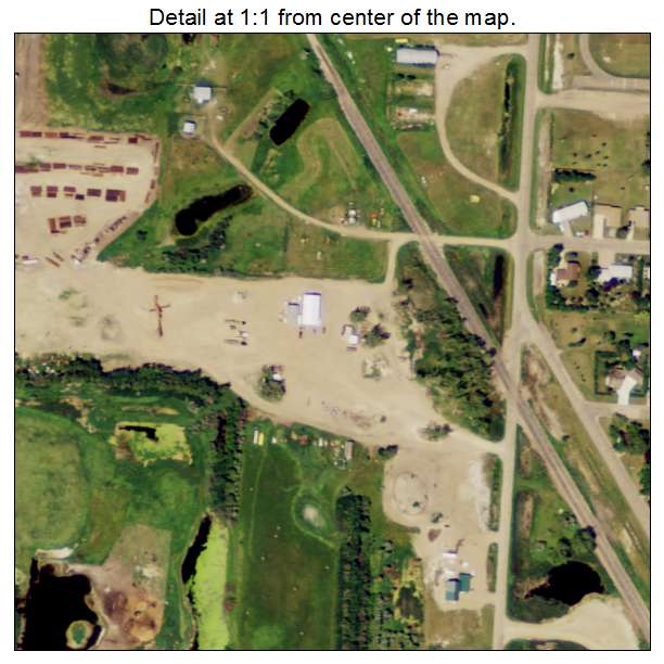 Mohall, North Dakota aerial imagery detail