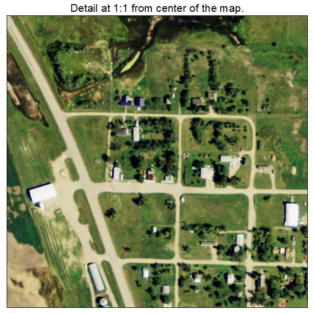 Monango, North Dakota aerial imagery detail