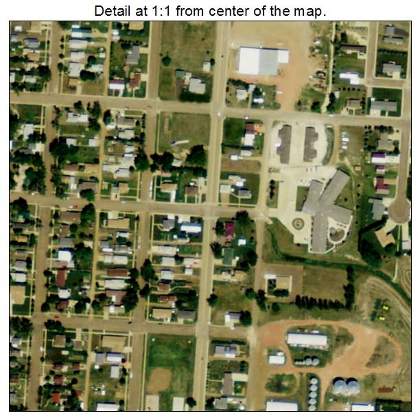 Mott, North Dakota aerial imagery detail