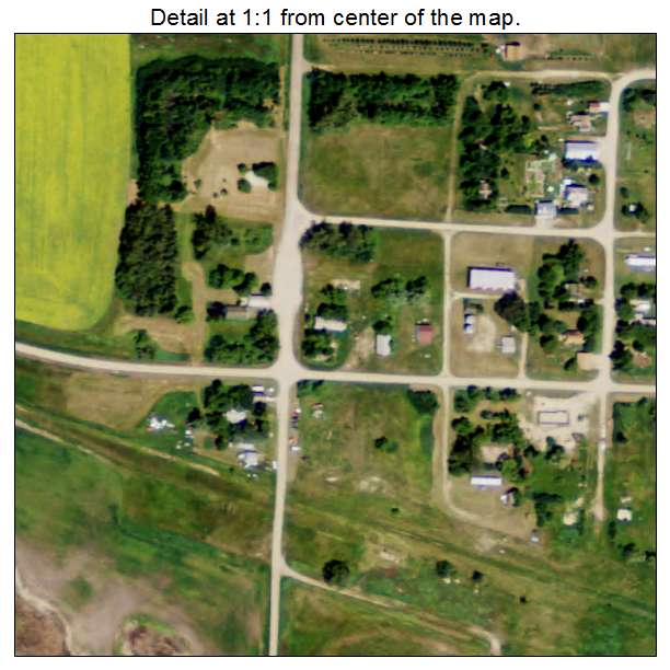 Mylo, North Dakota aerial imagery detail