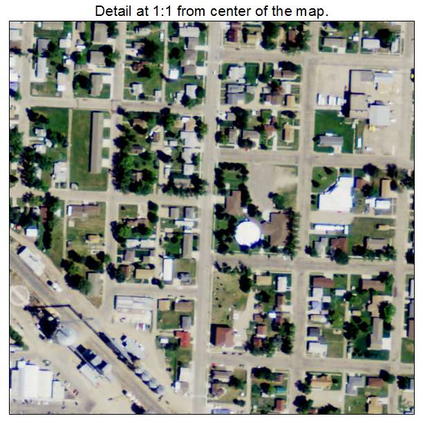 Napoleon, North Dakota aerial imagery detail