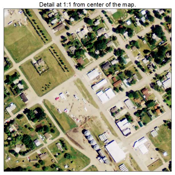Neche, North Dakota aerial imagery detail