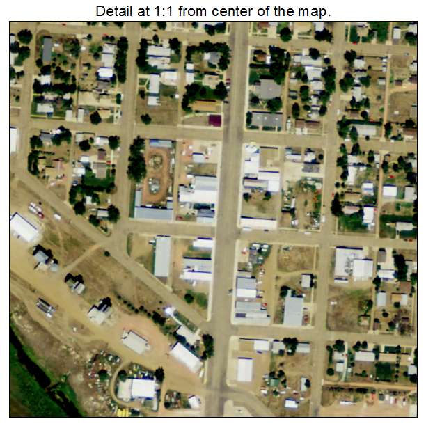 New England, North Dakota aerial imagery detail