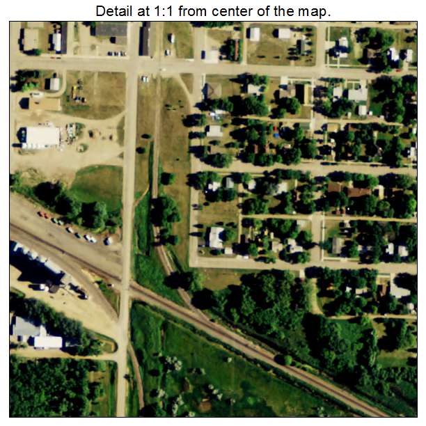 New Rockford, North Dakota aerial imagery detail