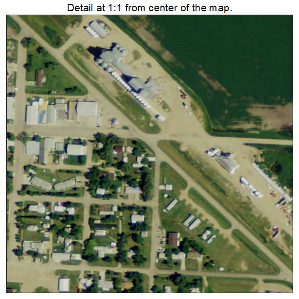 Newburg, North Dakota aerial imagery detail