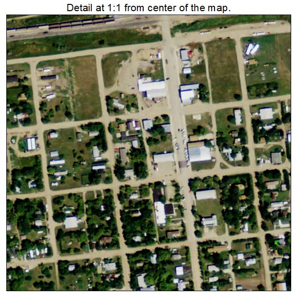 Noonan, North Dakota aerial imagery detail