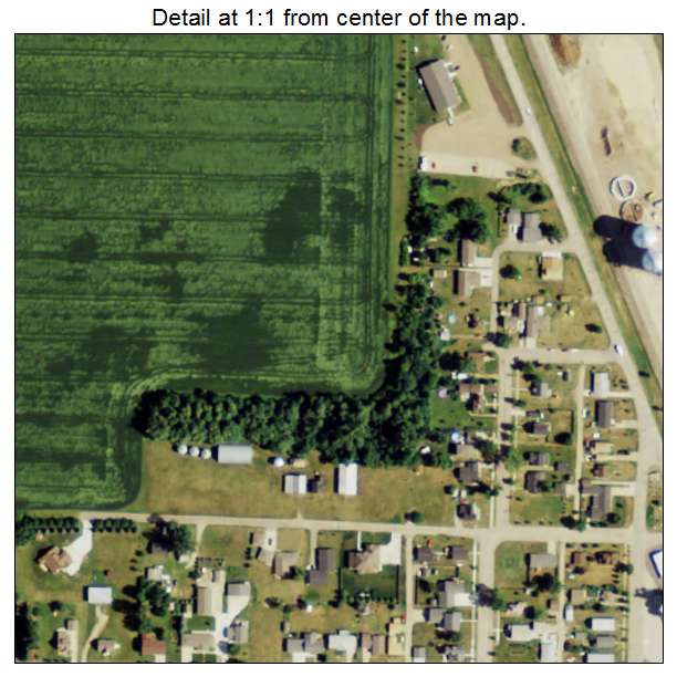 Northwood, North Dakota aerial imagery detail