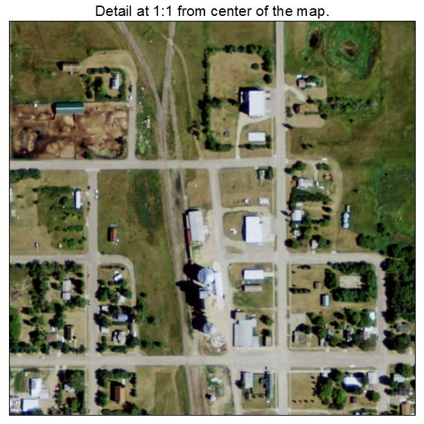 Oberon, North Dakota aerial imagery detail
