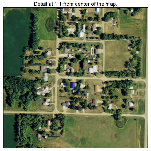 Oriska, North Dakota aerial imagery detail