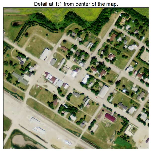 Osnabrock, North Dakota aerial imagery detail