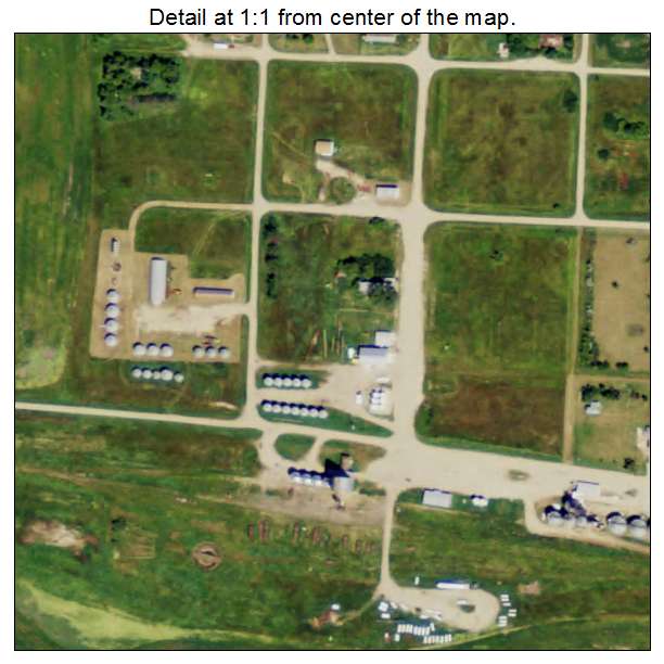Overly, North Dakota aerial imagery detail