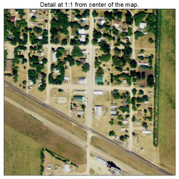 Pekin, North Dakota aerial imagery detail