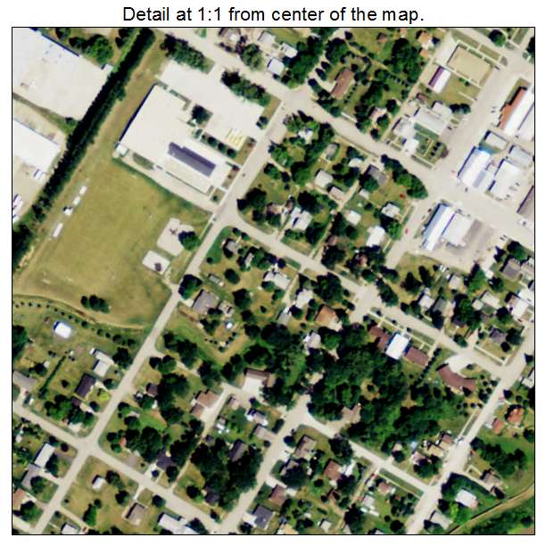 Pembina, North Dakota aerial imagery detail
