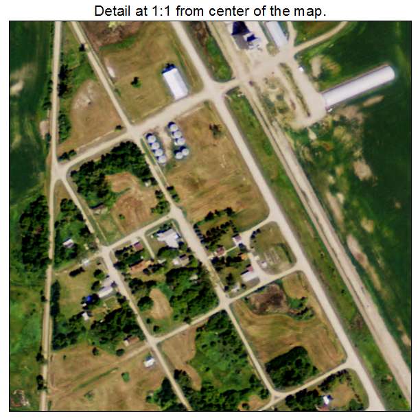 Perth, North Dakota aerial imagery detail