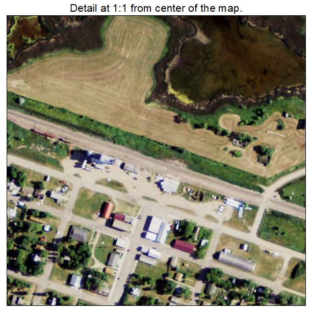 Petersburg, North Dakota aerial imagery detail