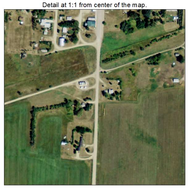 Pettibone, North Dakota aerial imagery detail