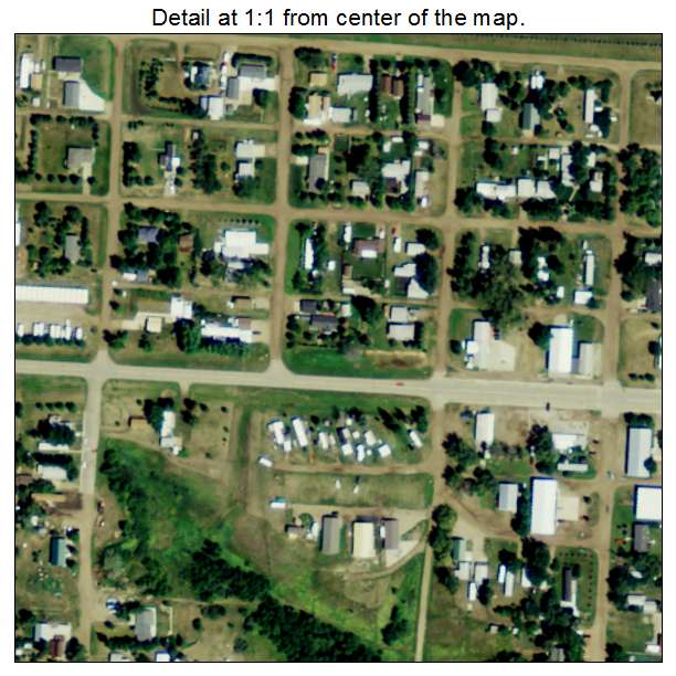 Pick City, North Dakota aerial imagery detail