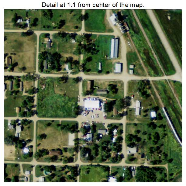 Pingree, North Dakota aerial imagery detail