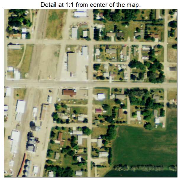 Portland, North Dakota aerial imagery detail