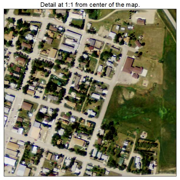 Powers Lake, North Dakota aerial imagery detail