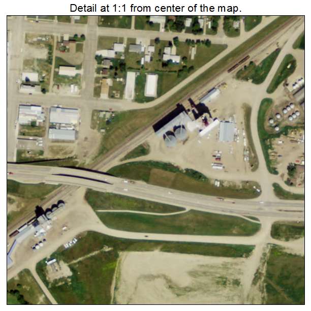 Ray, North Dakota aerial imagery detail