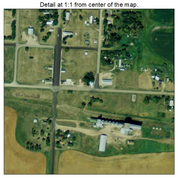 Regan, North Dakota aerial imagery detail