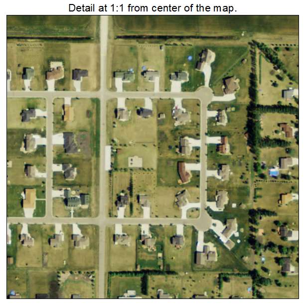 Reiles Acres, North Dakota aerial imagery detail