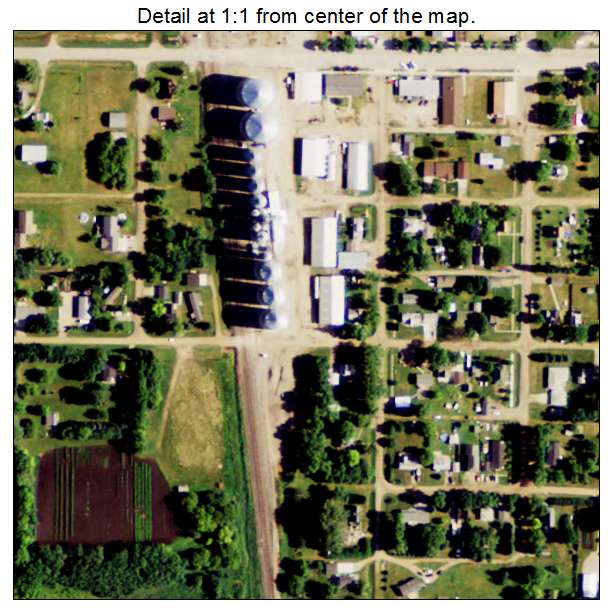 Reynolds, North Dakota aerial imagery detail