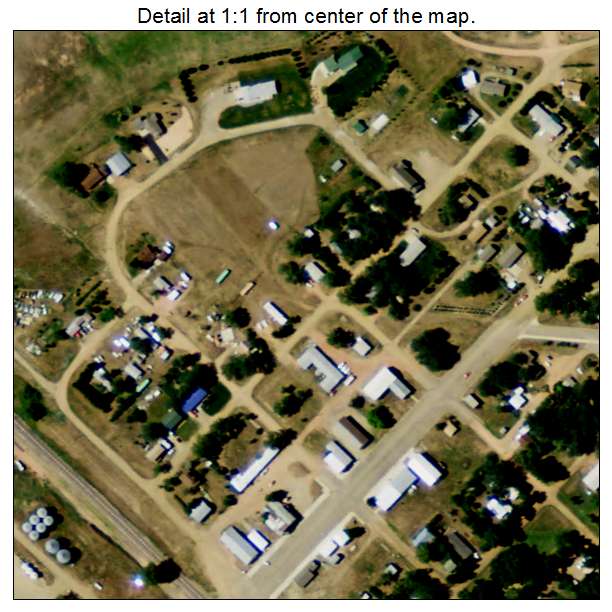 Rhame, North Dakota aerial imagery detail