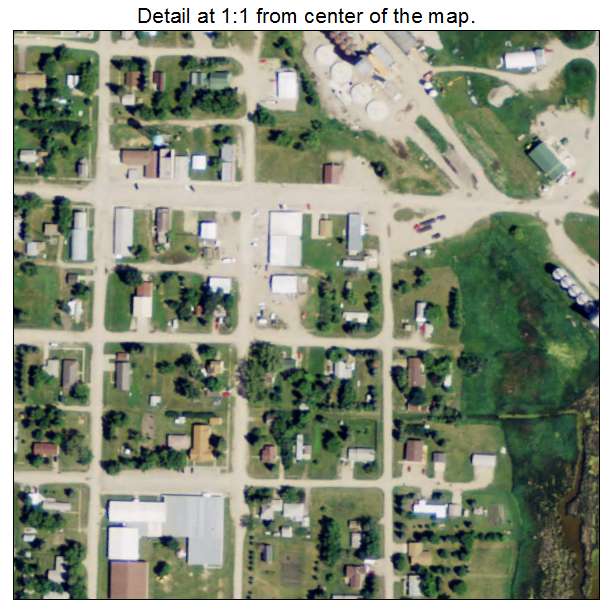 Rocklake, North Dakota aerial imagery detail