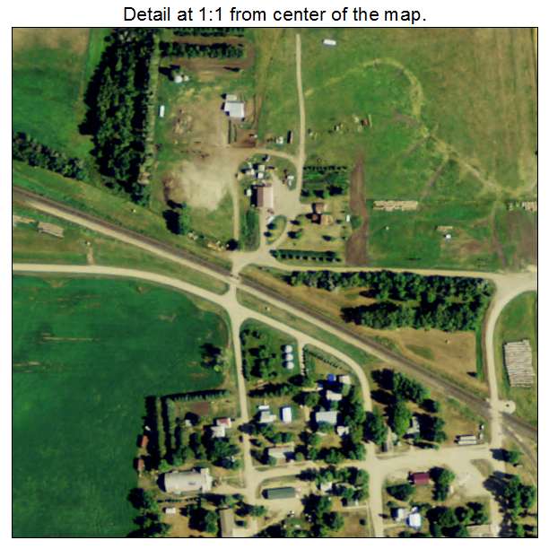 Rogers, North Dakota aerial imagery detail