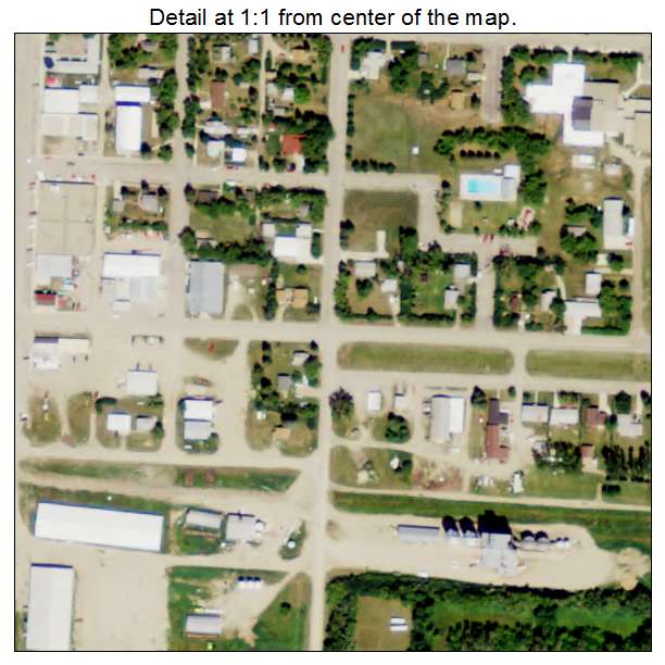 Rolette, North Dakota aerial imagery detail
