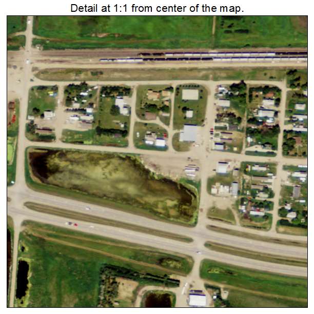 Ross, North Dakota aerial imagery detail