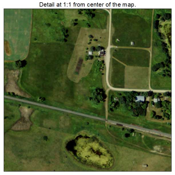 Ruso, North Dakota aerial imagery detail