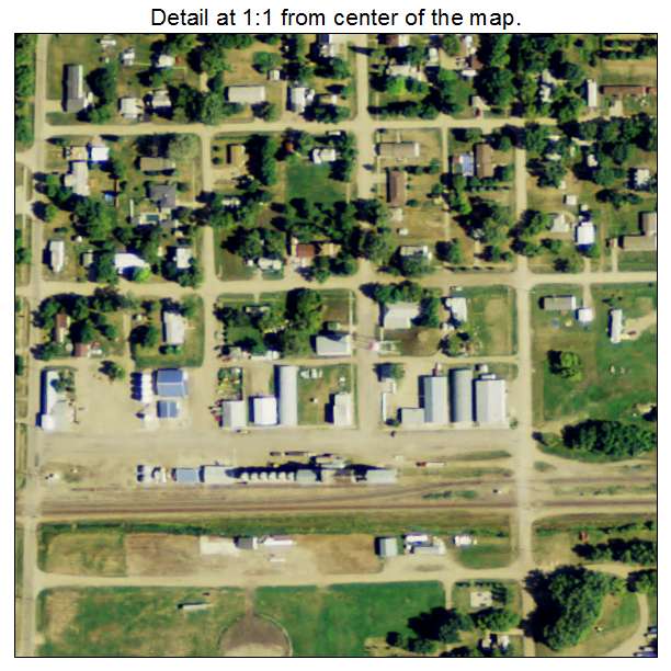 Sanborn, North Dakota aerial imagery detail