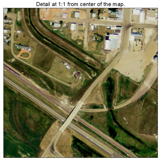 Scranton, North Dakota aerial imagery detail