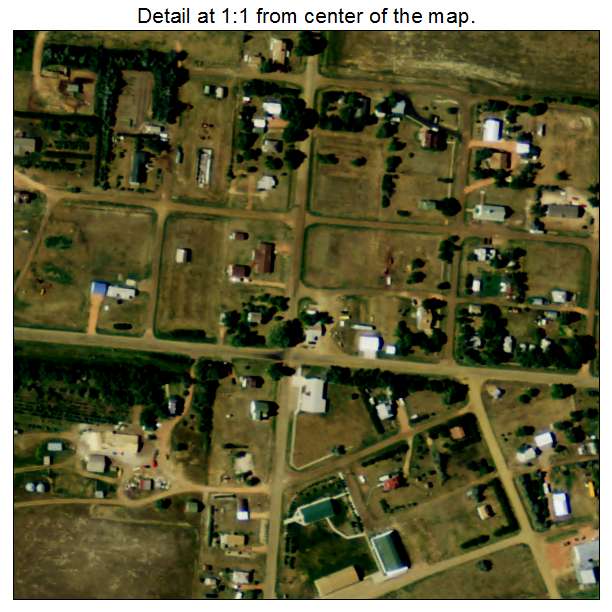 Sentinel Butte, North Dakota aerial imagery detail