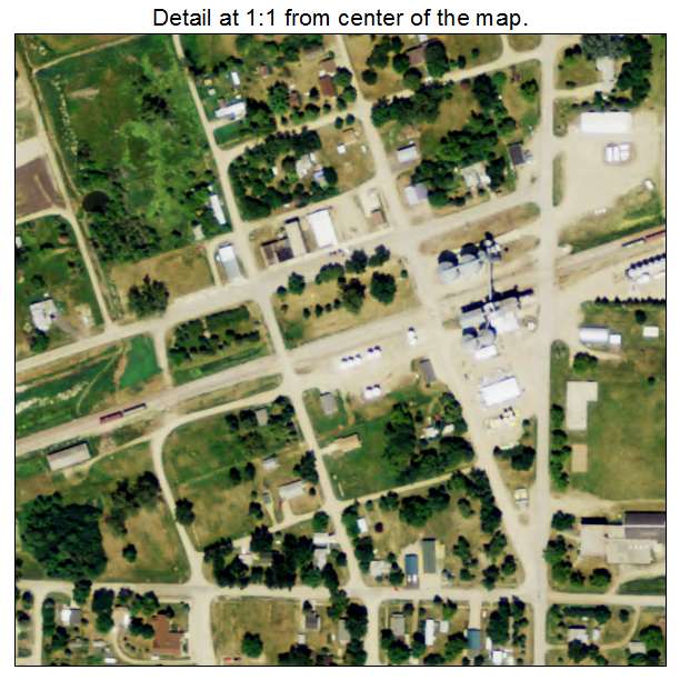 Sheldon, North Dakota aerial imagery detail