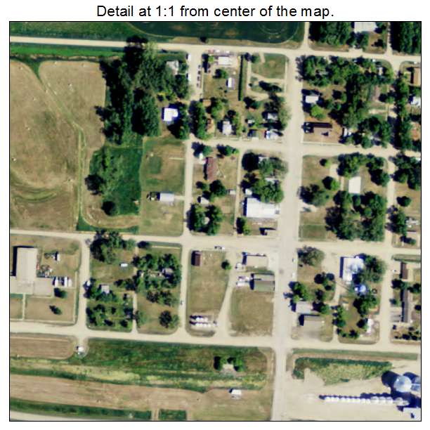 Souris, North Dakota aerial imagery detail