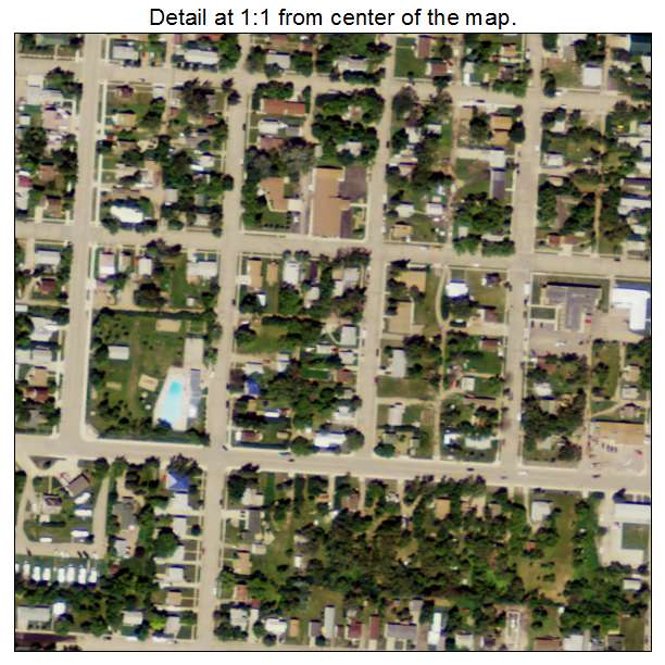 Stanley, North Dakota aerial imagery detail