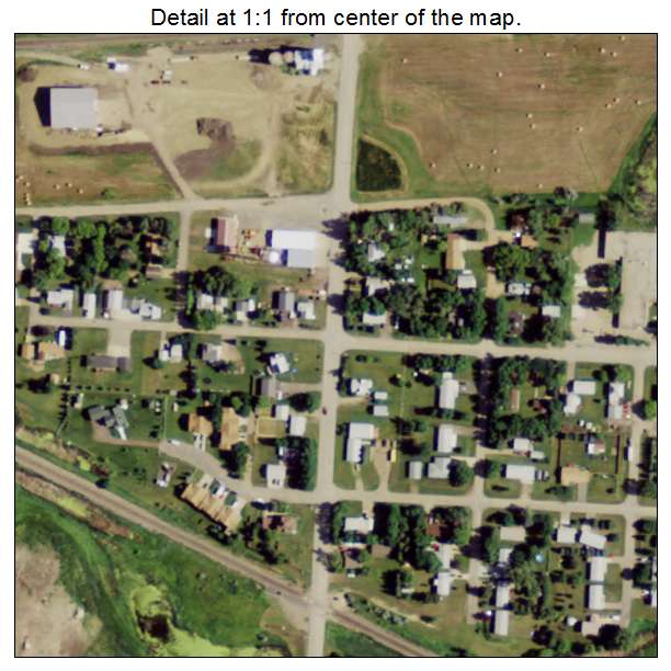 Surrey, North Dakota aerial imagery detail