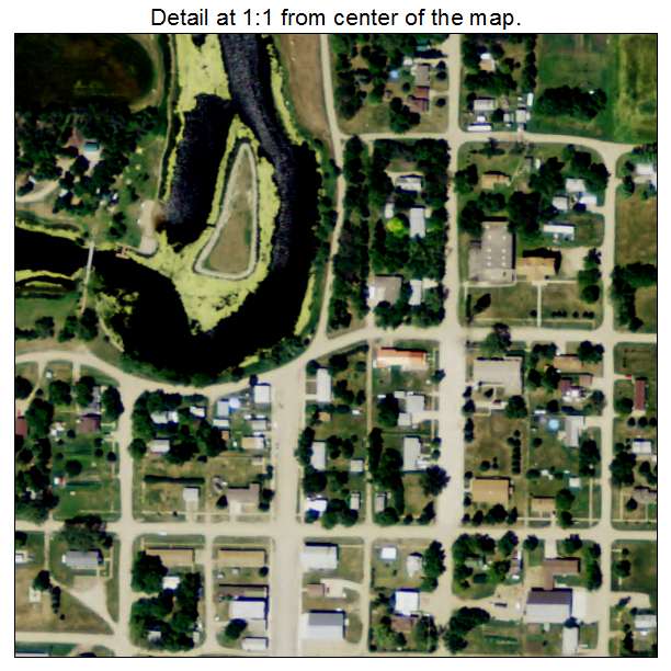 Sykeston, North Dakota aerial imagery detail