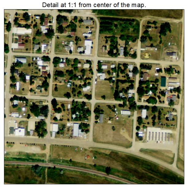 Taylor, North Dakota aerial imagery detail