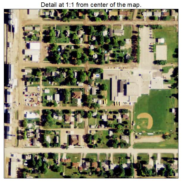 Thompson, North Dakota aerial imagery detail