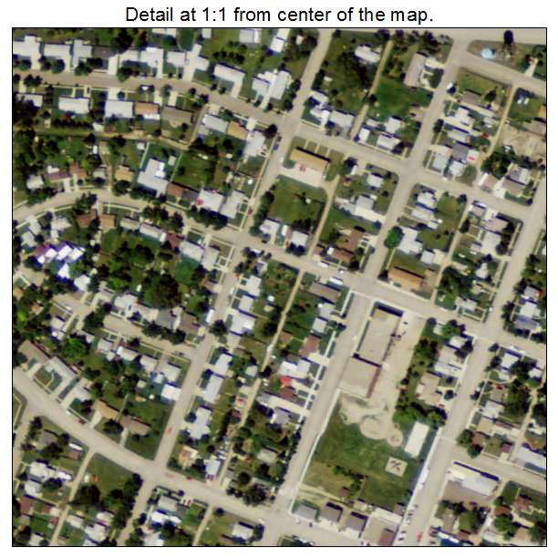 Tioga, North Dakota aerial imagery detail