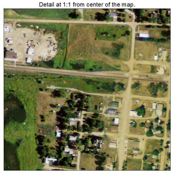 Tower City, North Dakota aerial imagery detail